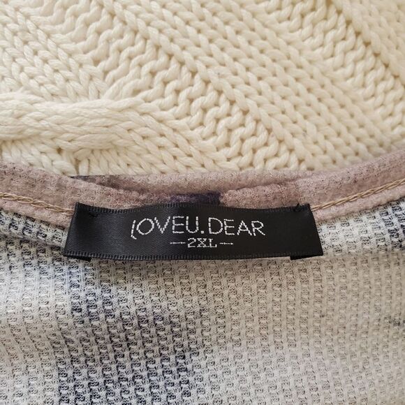 LoveU.Dear Long-Sleeve Top sz 2XL - Picture 10 of 12